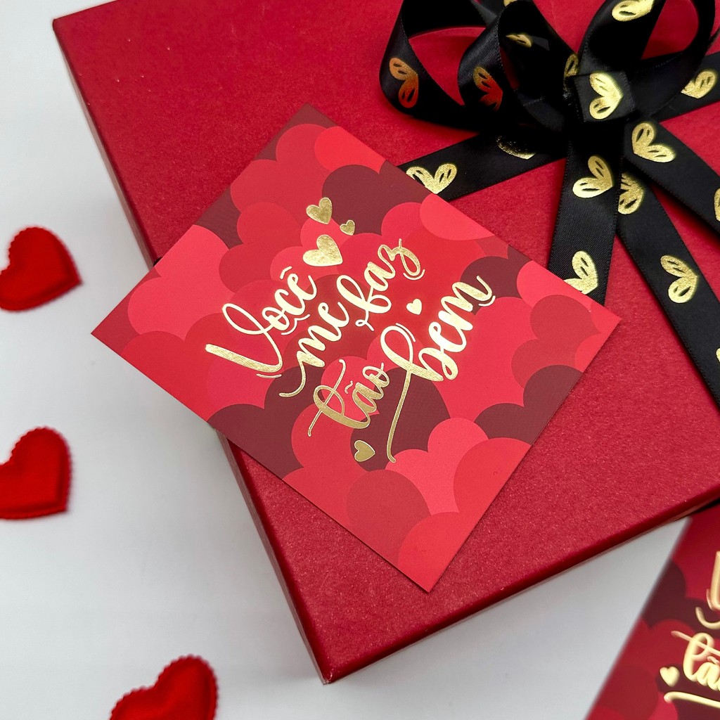 10un Postal Hot Stamping "Faz Tão Bem" - Coleção Dia dos Namorados