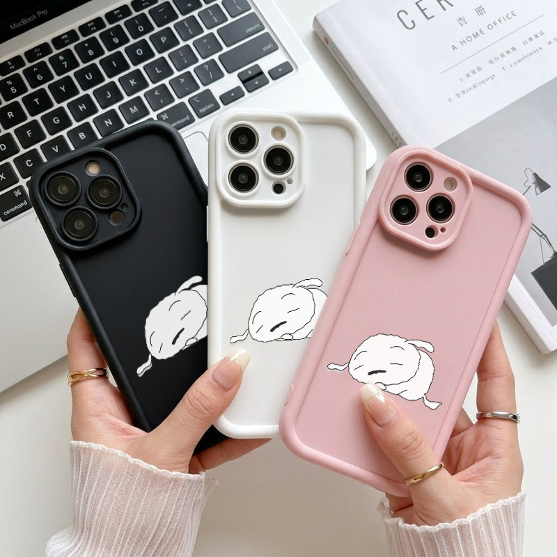 Crayon Shin-chan Cão Branco Motorola Moto E13 E14 G10 G14 G22 G34 G53 G54 G84 Bo