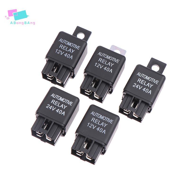 Abongbanghn 1Pc Relé De Carro 12V 24V 40A 40 AMP Automotivo Van Barco Bicicleta 4 Pinos SPST Alarme Peças Reposição Auto