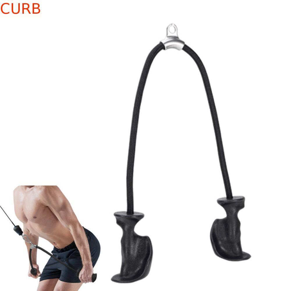 Corda De Tríceps CURB , Tração De Fitness Antiderrapante Resistente Pórtico De Alça Dupla Ergonômica