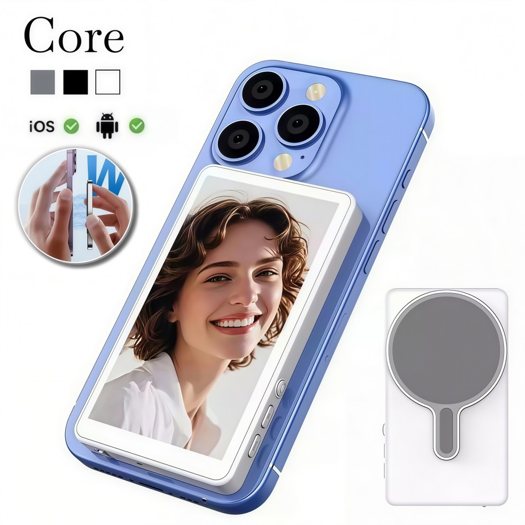 Suporte Magnético para Celular Compatível com Monitor, Suporte Sem Fio Ideal para Selfie, Vlog e Gravação de Vídeos