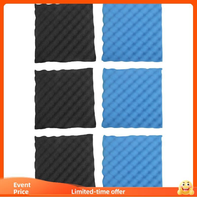 Pacote De 6 Peças Preto + Azul/Carvão Caixa De Ovo Espuma Telhas Acústicas Painéis De À Prova De Som Isolamento Acústico