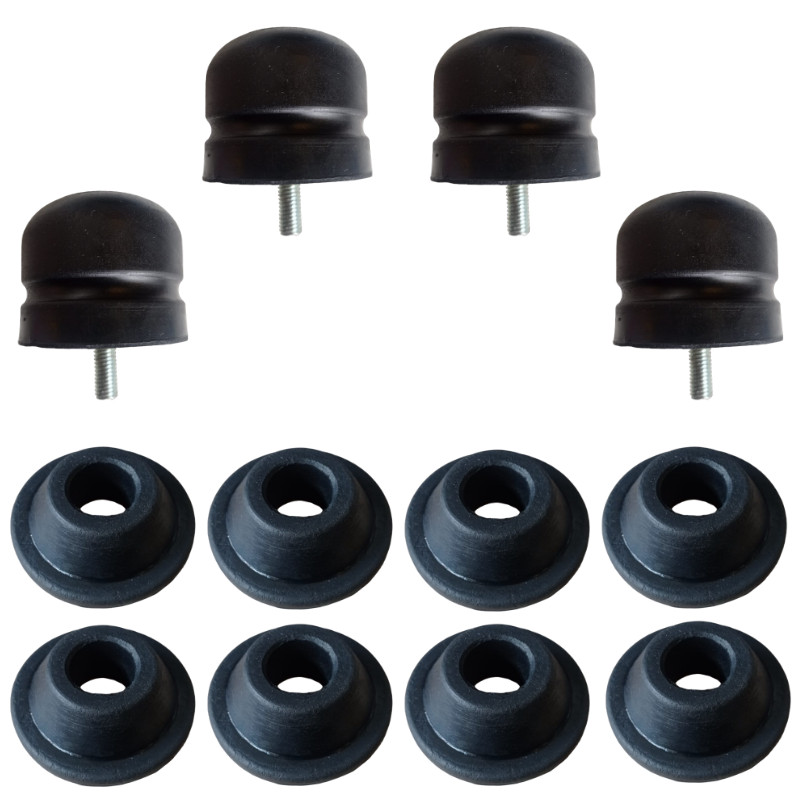 Kit Coxim+batente Dianteiro Suspensão traseiro Susperior Da Cabine Scania Serie 4/5 12 Peças