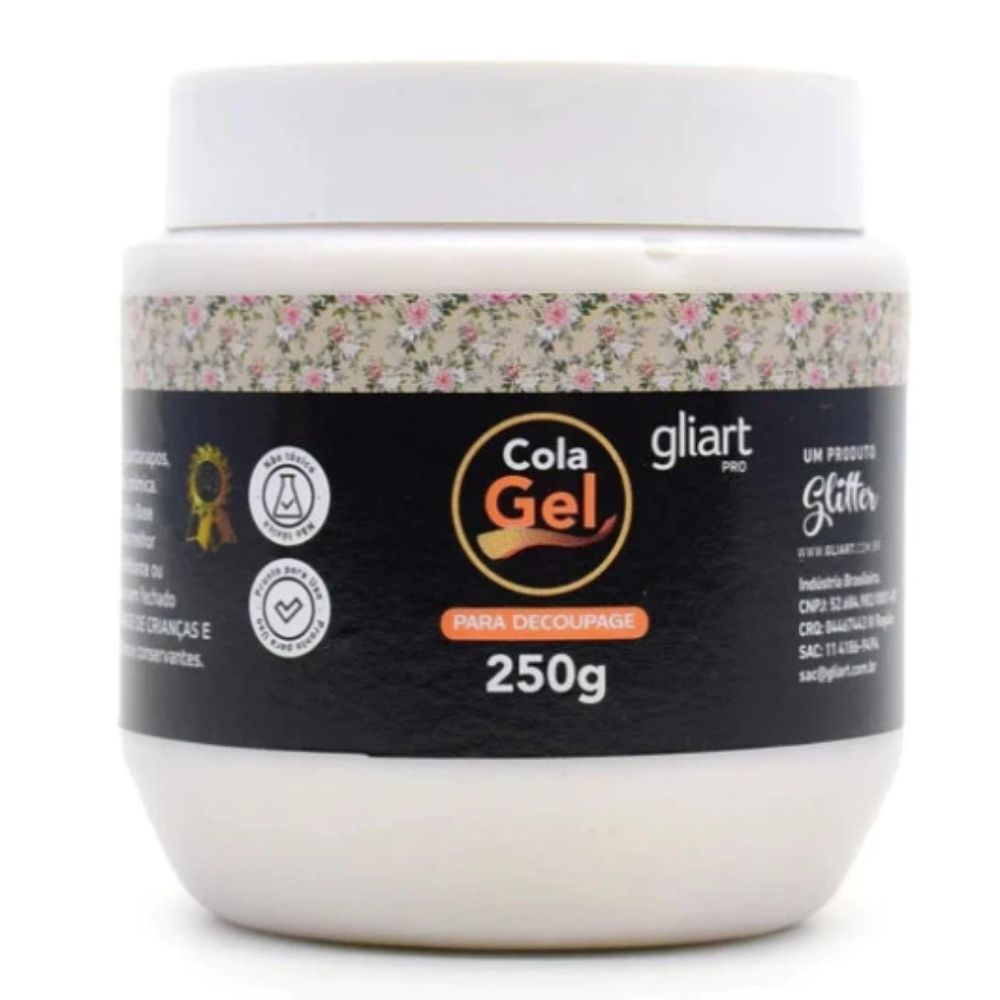 Cola Gel Decoupage Gliart 250 g em Oferta na Shopee