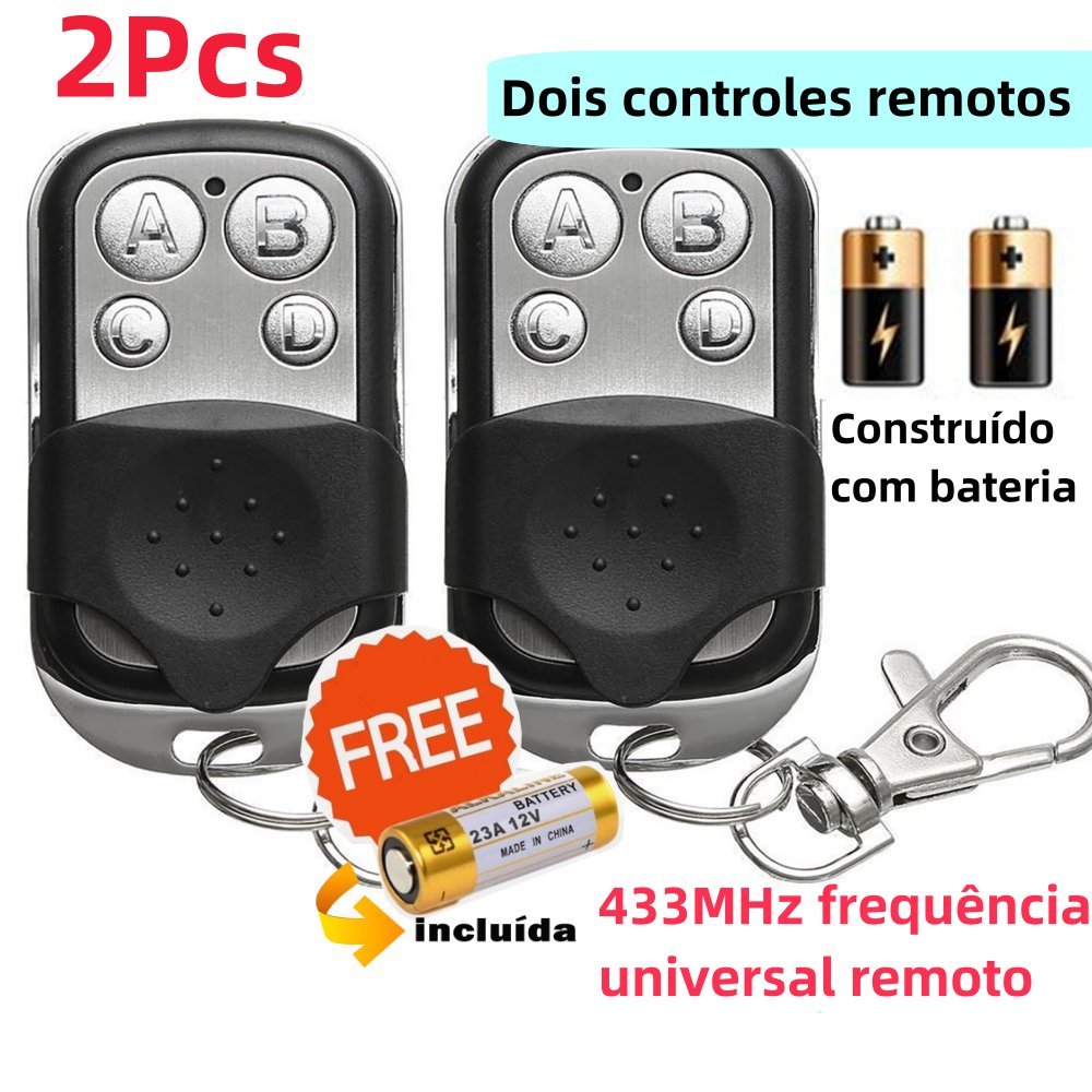 2Kit Controle Remoto 433 MHz controle de portão eletrônico porta controle remoto universal PPA GAREN em Oferta na Shopee