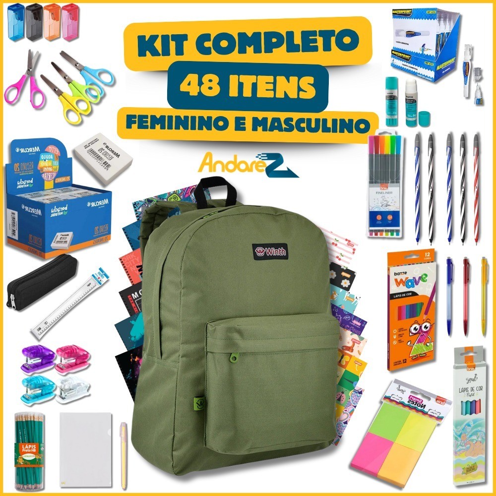 Kit Material Escolar Masculino: Onde Comprar | BuscaProdutos