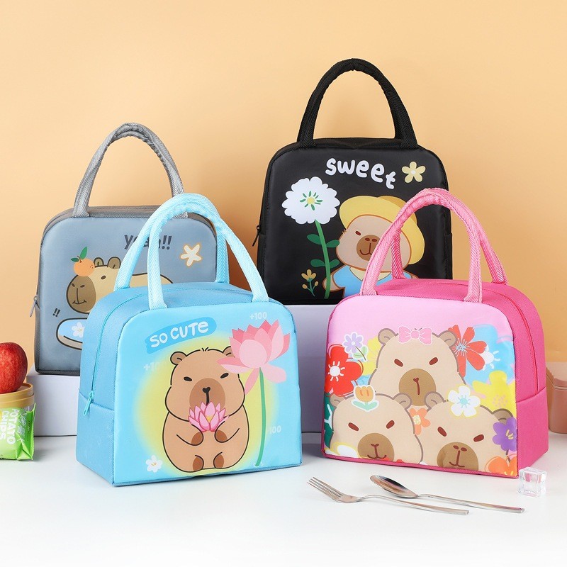 Bolsa Lancheira Termica Com Desenho De Animais para Menino e Menina Escolar