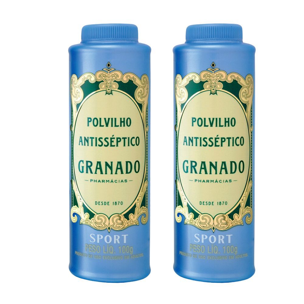 Kit 2 Polvilho Antisséptico Granado Sport com 100g em Oferta na Shopee