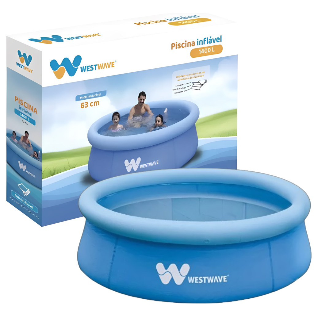 Piscina 1400l Inflável Infantil Adulto Redonda Verão Calor Grande para Quintal 183x63cm em Oferta na Shopee