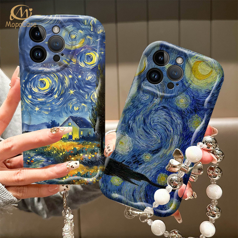 Capa Para Samsung A56 A36 A55 A54 A16 A15 A14 A05 A51 A52 A34 A35 A32 A13 A12 A04E Pinturas A Óleo De Van Gogh Caso De T