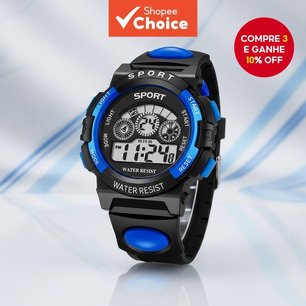 Relógio Digital Multifuncional para Meninos – Design Durável e Anti-queda para Alunos Do Ensino Fundamental
