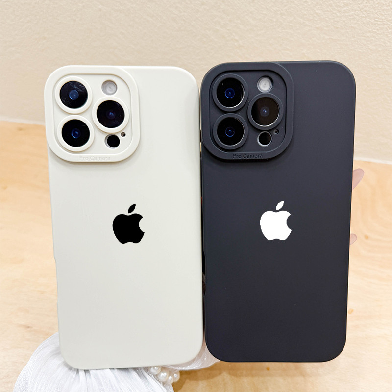 Capa Para iPhone 17 Pro Max Ar 16 13 15 14 12 11 XS XR 7 8 Plus Silicone Macia Simples Logotipo Da Apple ZYCase em Oferta na Shopee