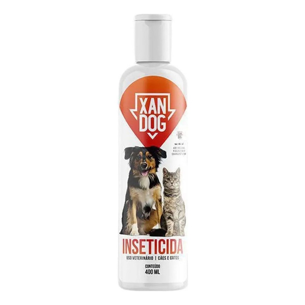 Shampoo Xandog Cães E Gatos 400ml Antipulga Piolho Carrapato