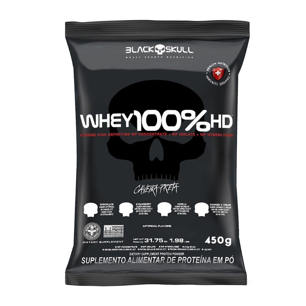 Whey 100% HD Refil 450g - BLACK SKULL