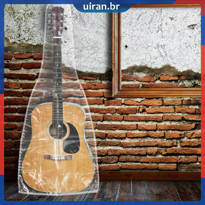 🎸 Capa Para Guitarra Protetora À Prova Dágua Em PVC Fosco Transparente