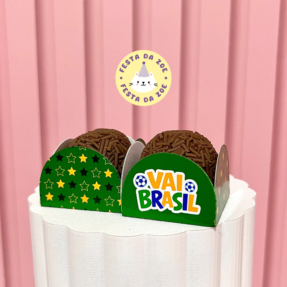 Forminha de Doces - COPA DO MUNDO FUTEBOL - Forminha 4 Pétalas - Decoração Festa de Aniversário Infantil