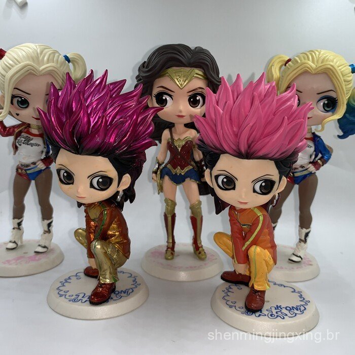 Figura solta da versão americana Qket-ide Harley Quinn de Olhos Grandes Esquadrão do Suicídio Mulher Maravilha Shuken Ma