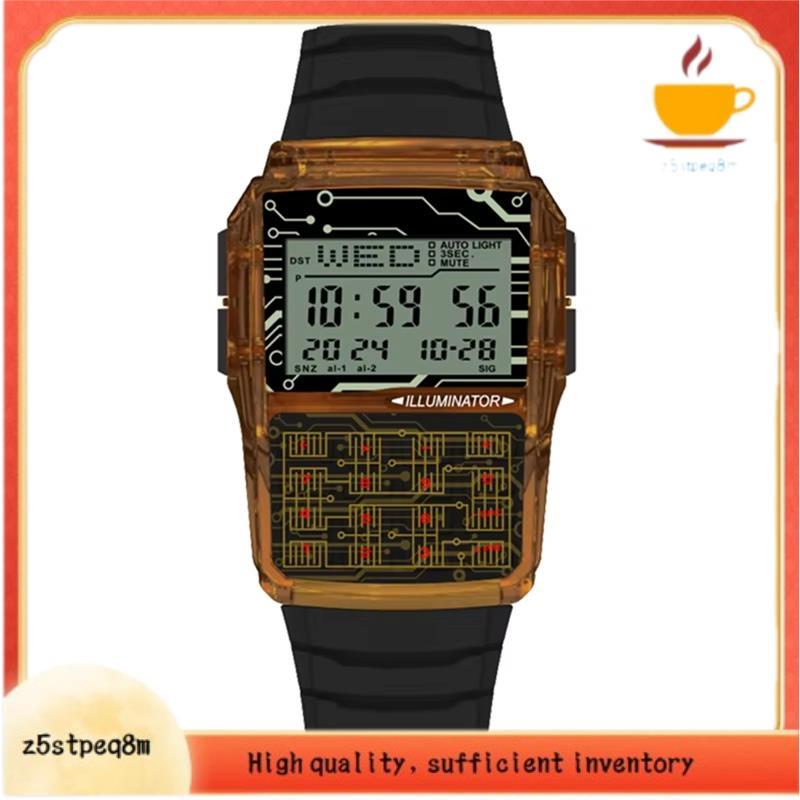 Relógio Eletrônico LED De Luxo Masculino Digital Esportes Multifuncional Calculadora À Prova Dwaterproof Água Estilo Com