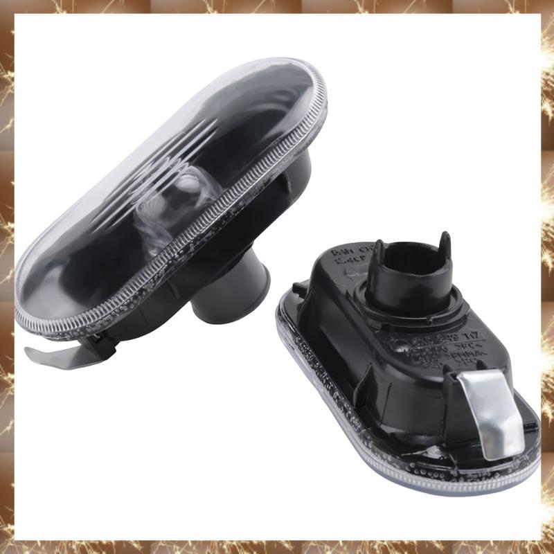 (Divp) 2 Peças Marcador Lateral Do Carro Luz De Advertência De Sinal De Volta Capa De Lâmpada Preta Para MK4 Golf Jetta