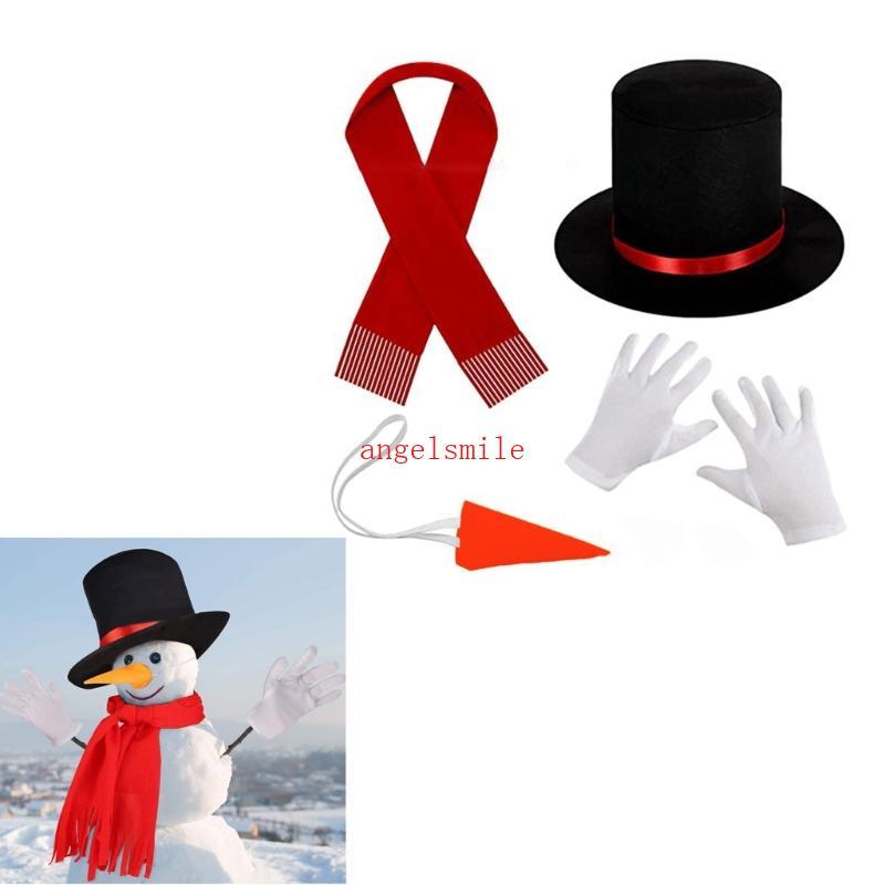 Neve Chapéu Cachecol Cenoura Nariz Cosplay Adereços Ano Natal Para Costu