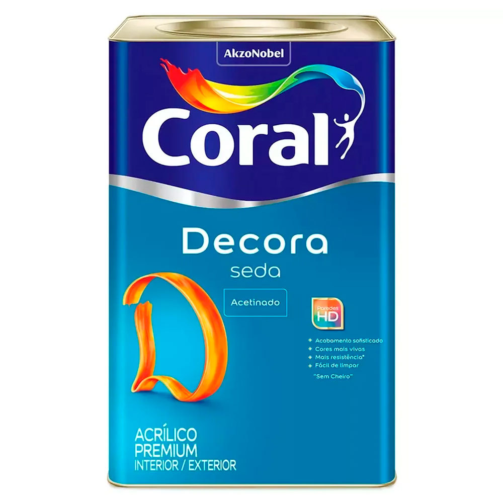 Tinta Acrílica Premium Acetinada Decora Seda - Cocada Cremosa 16 Litros
