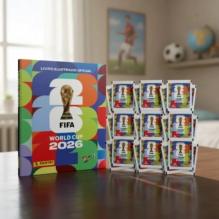 Álbum de Capa Dura Copa do mundo 2026 Com 70 Figurinhas 10 Envelopes
