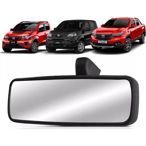 Espelho Retrovisor Interno Cor Preta Original Fiat Palio Uno