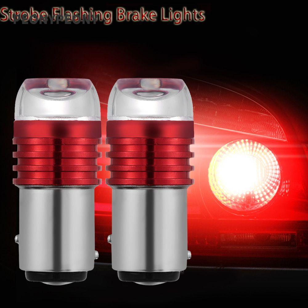 PEONY 2 Pcs Carro LED Luz Cauda Parada Freio Piscar Peças De Veículo BAY15D P21/5W