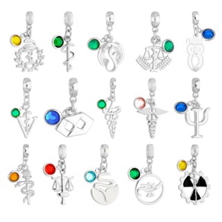 Pingentes Berloques Profissões Profissão Com Cristal Strass Banhado a Prata 925 em Oferta na Shopee