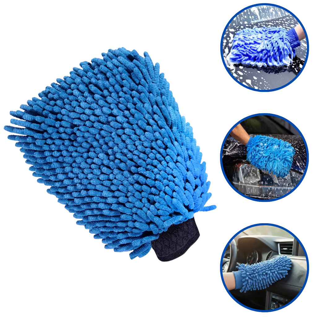 Luva de Microfibra Tentáculos 23x16CM 90GSM Limpeza Externa Carro Moto em Oferta na Shopee