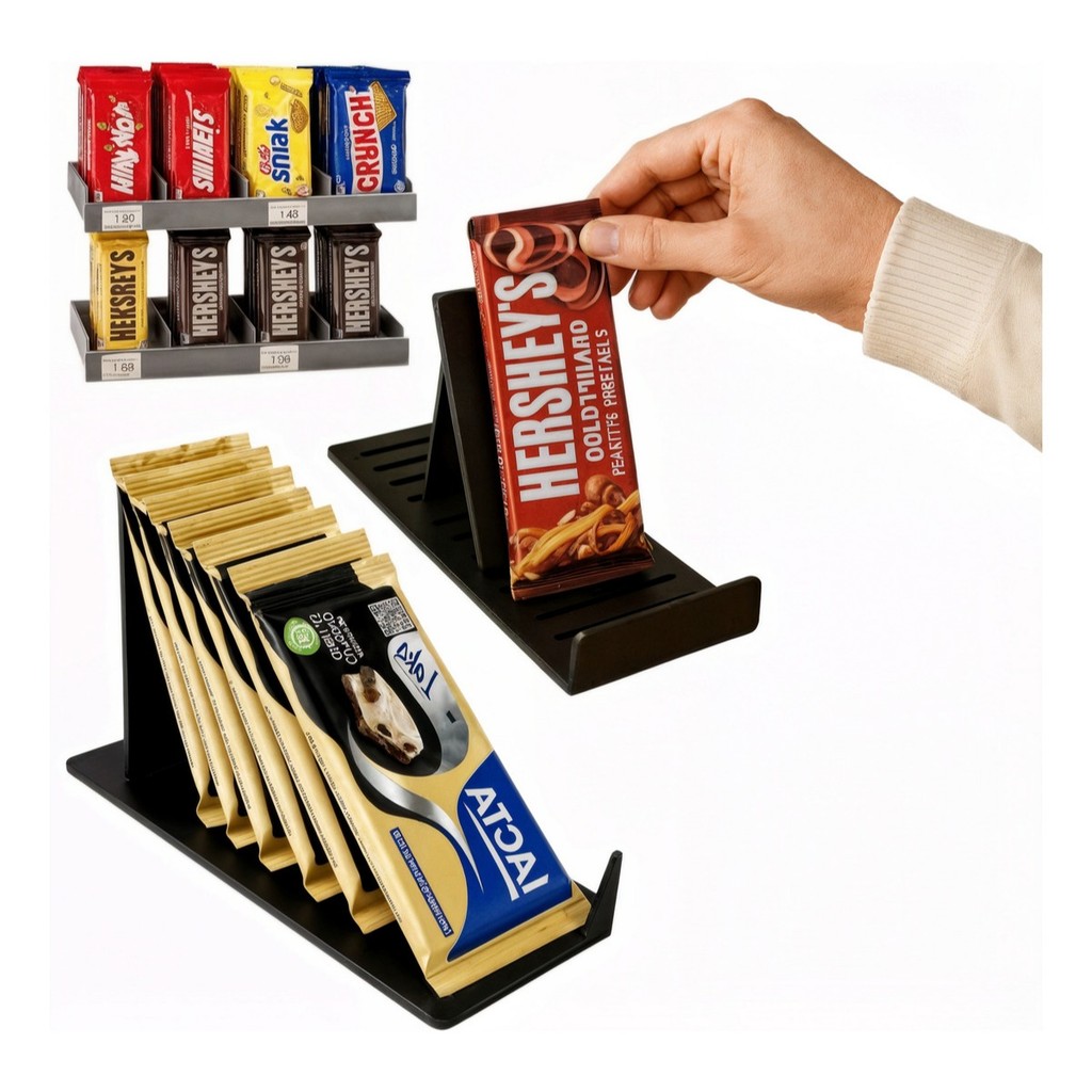 Expositor Suporte Barra Chocolate Doce Display Balcão