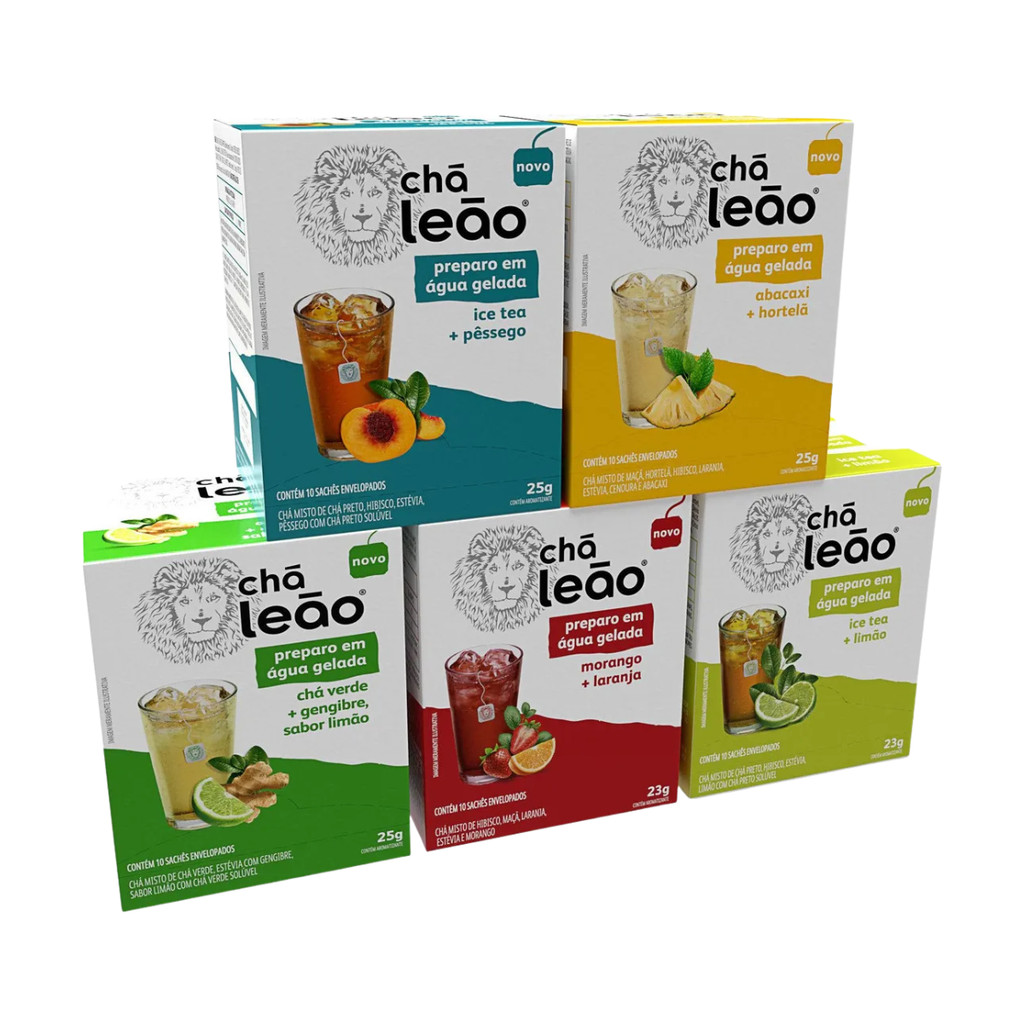 Combo Chá Leão Preparo Em Água Gelada com 5 Caixas 10un 50 sachês em Oferta na Shopee
