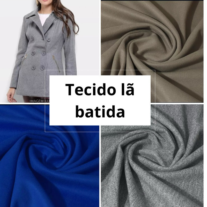 tecido lã batida (3,00mt x 1,50mt)