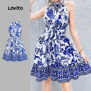 Lovito Vestido Boho Primavera/verão para Mulheres LBL30261 em Oferta na Shopee