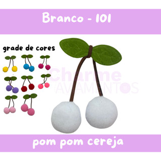 Pom Pom Cereja p/ Laços e Artesanato – Kit com 100 Unidades em Oferta na Shopee