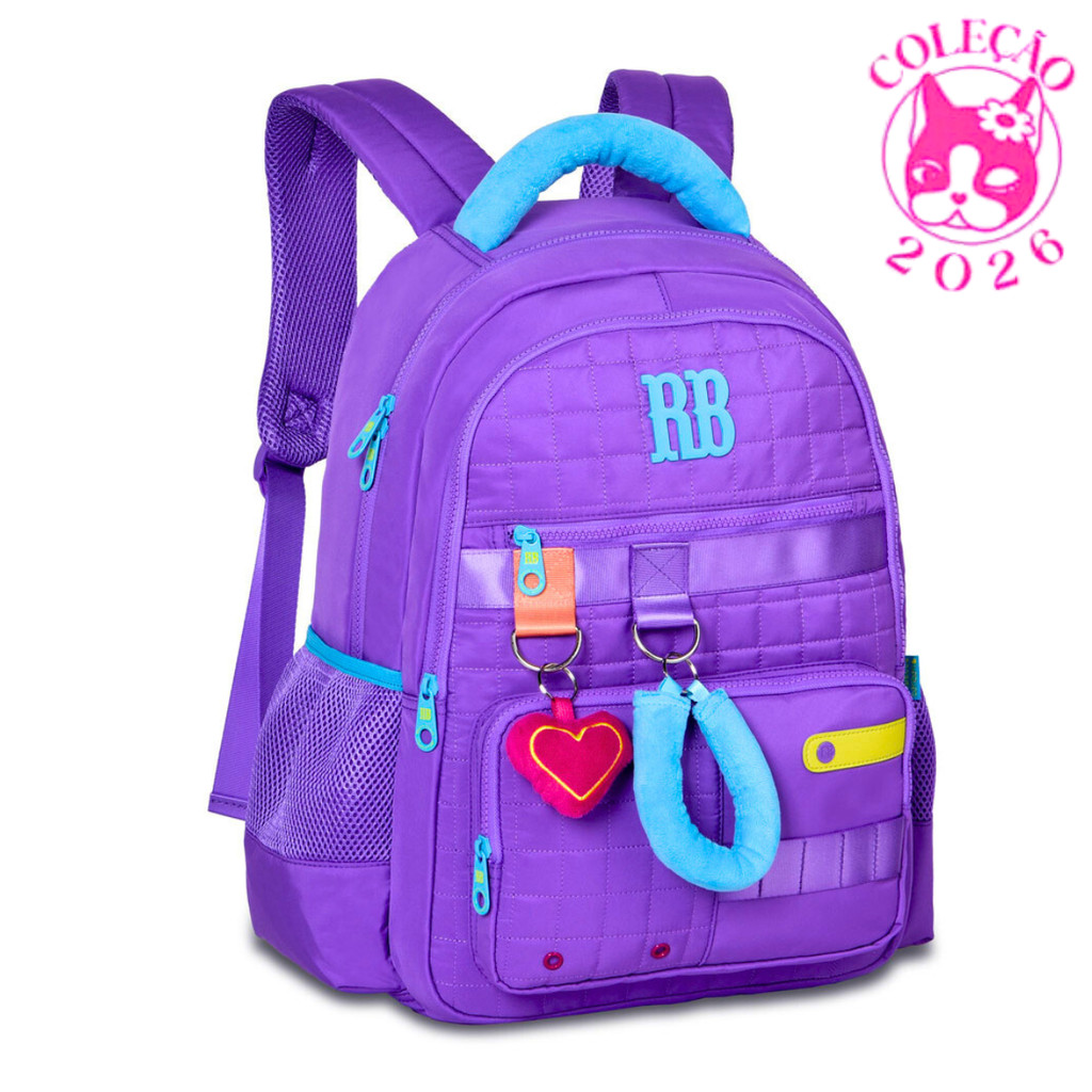 Mochila de Costas Rebecca Bonbon Plush-Clio Style Cor:Roxo Cor:Roxo em Oferta na Shopee