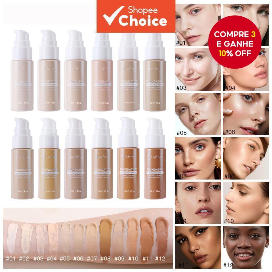 Base corretiva à prova d'água de longa duração com controle de óleo fosco