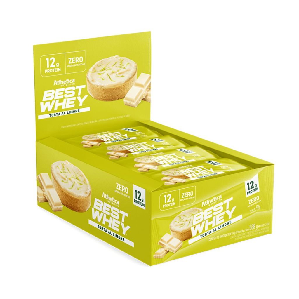 Detalhes do Best Whey Bar 12g Protein C/12 Atlhetica Nutrition