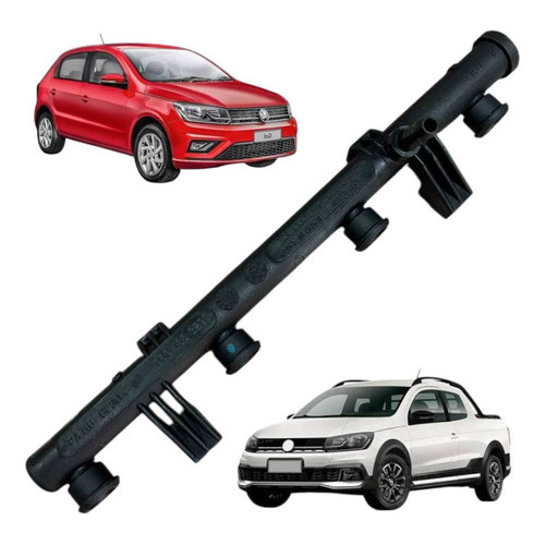 Flauta Bico Injetor Vw Gol Saveiro Fox 1.0 8v Flex G5 Ao G8 usado
