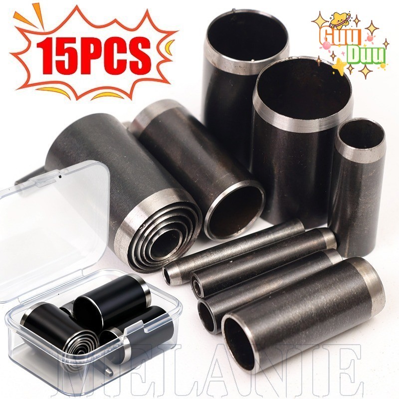 [Guudu] Ferramentas De Perfuração De Couro-Cortadores Redondos Duráveis-Perfurador Redondo Oco-Kit-Acessórios Para Costu