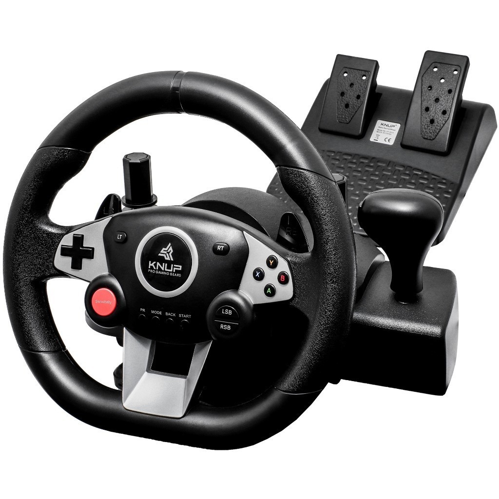 Volante Gamer Ps3 Ps4 Xbox One 360 Nintendo Switch Android Pc Com Marcha e Pedal 7 em 1 Responsivo Plug And Play USB