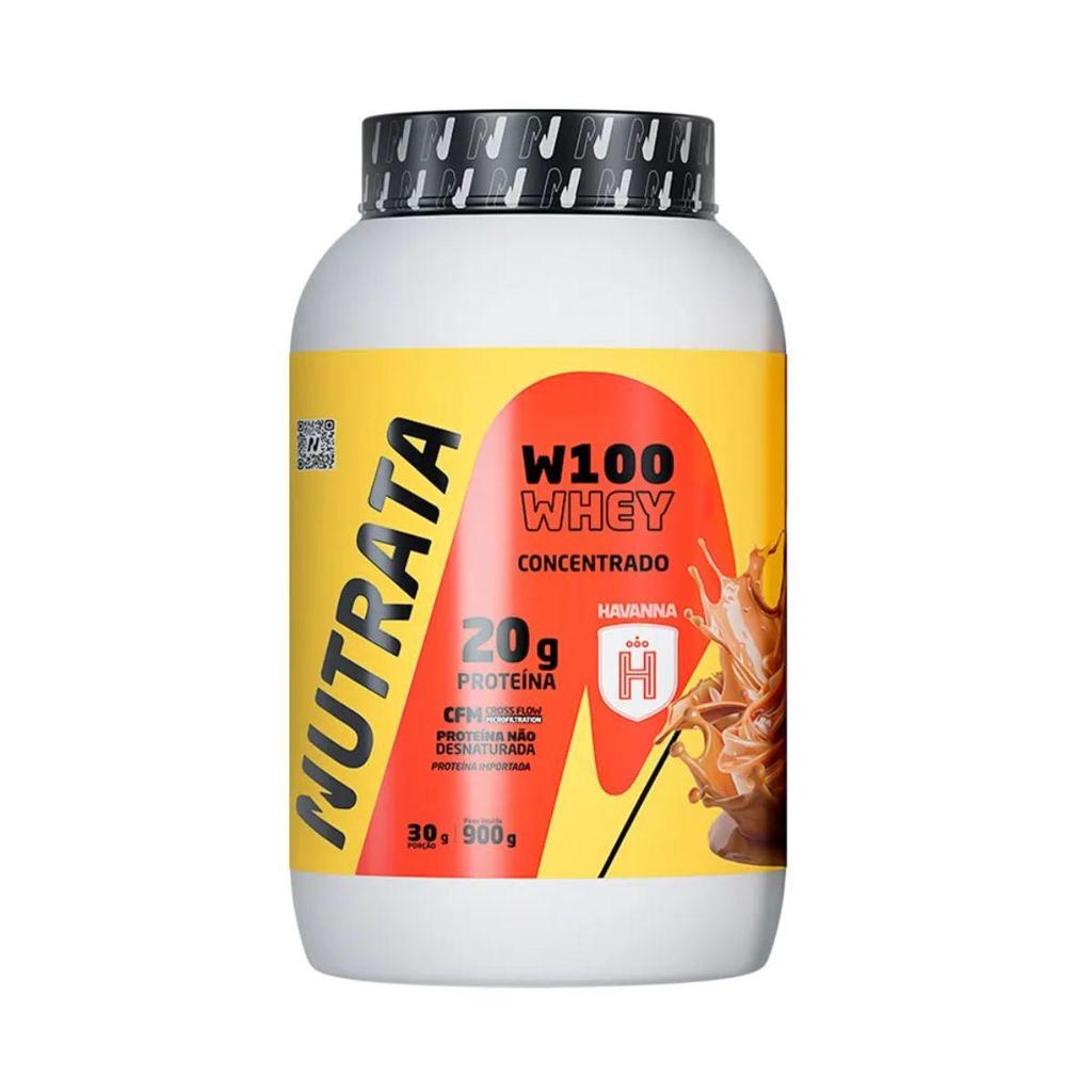 Whey Protein W100 Concentrado Havanna Pote 900g Nutrata