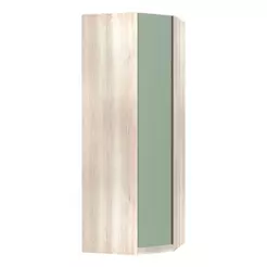 Guarda Roupa Canto Obliquo Prime Luciane 1 Porta Verde MDP