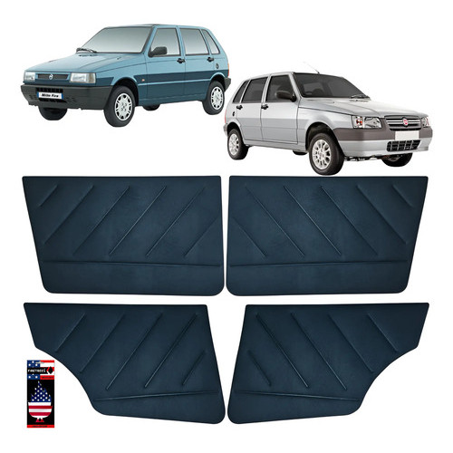 Jogo De Forro Porta Fiat Uno 4 Portas 87 A 2014 + Grampos