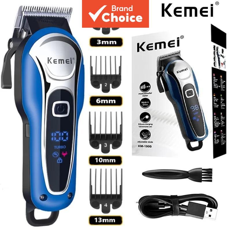 Kemei Barbeiro Profissional Cortador de Cabelo Elétrico Máquina de Corte de Cabelo Sem Fio Recarregável KM-1995