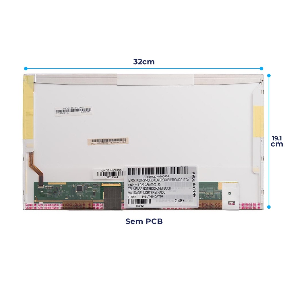 Tela 14" LED Para Notebook Samsung Np Series NP-R430-JA01US