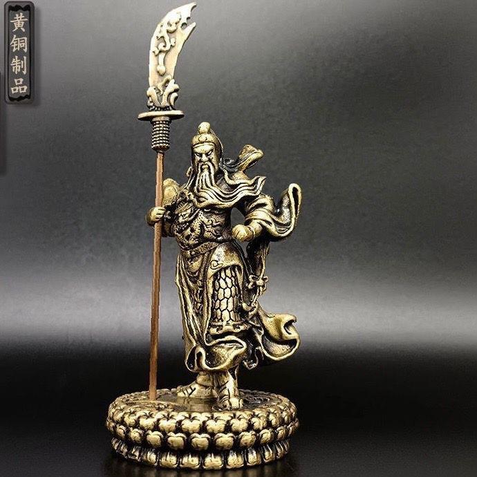 Guan Gong ornamentos de bronze escultura ornamentos escritório quarto chinês estilo simples ornamentos interior Dongguan