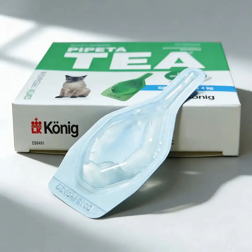 Pipeta Tea Para Gatos Até 4kg Pipetas de 0,5ml - Konig — imagem 2 de 2