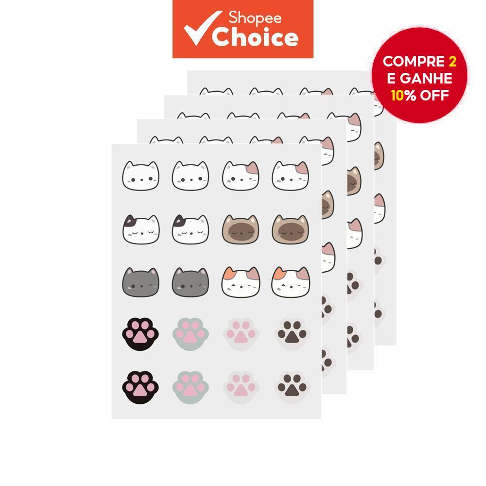 Adesivos para espinhas, hidrocoloidais em forma de gato, 20 unidades para cobrir acne e imperfeições.