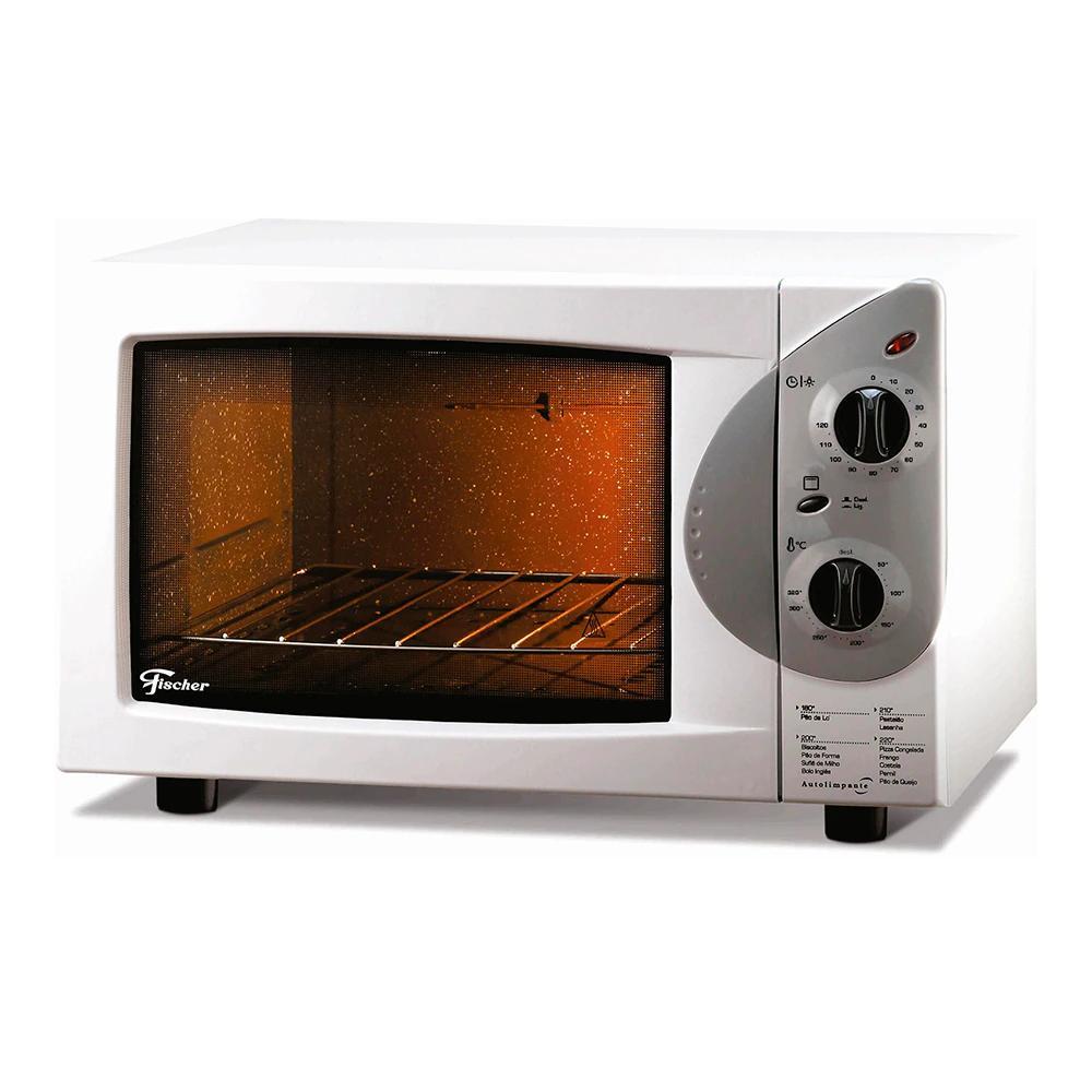 Forno de Bancada Elétrico Fischer 44 Litros Grill - Branco em Oferta na Shopee